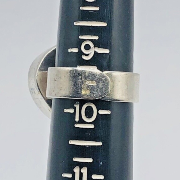 LARGE 925 STERLING Silver & BALTIC AMBER RING SIZE 9.5 Ladies Jewelry - Picture 12 of 16